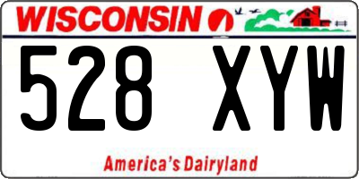 WI license plate 528XYW