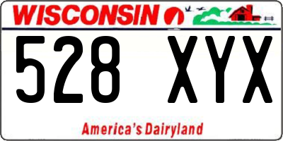WI license plate 528XYX