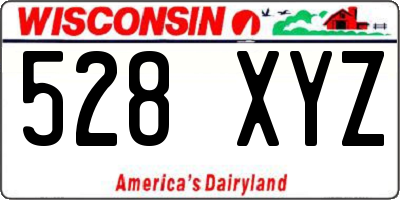 WI license plate 528XYZ