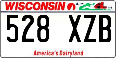 WI license plate 528XZB