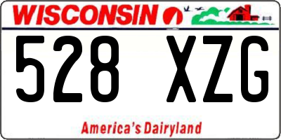 WI license plate 528XZG