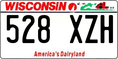 WI license plate 528XZH