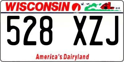 WI license plate 528XZJ