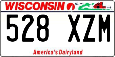 WI license plate 528XZM