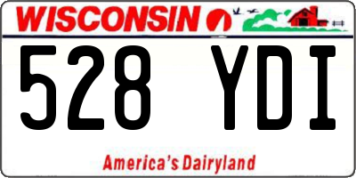 WI license plate 528YDI
