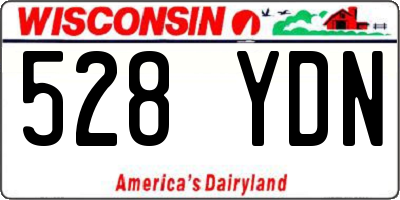 WI license plate 528YDN