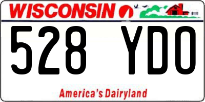WI license plate 528YDO