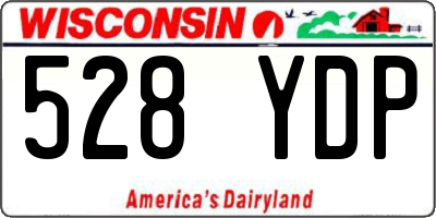 WI license plate 528YDP