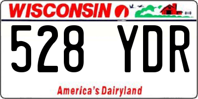 WI license plate 528YDR