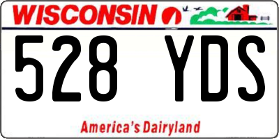 WI license plate 528YDS