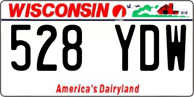 WI license plate 528YDW