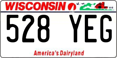 WI license plate 528YEG