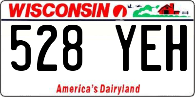 WI license plate 528YEH