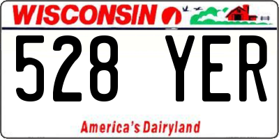 WI license plate 528YER