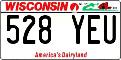 WI license plate 528YEU