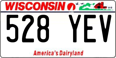 WI license plate 528YEV