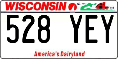 WI license plate 528YEY