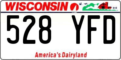 WI license plate 528YFD