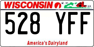 WI license plate 528YFF