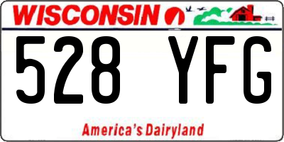 WI license plate 528YFG