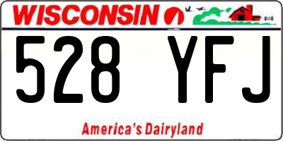 WI license plate 528YFJ