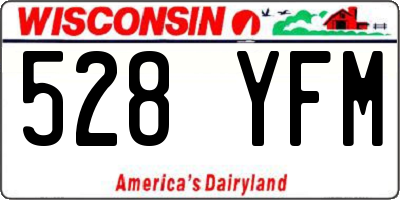 WI license plate 528YFM