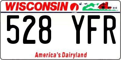 WI license plate 528YFR