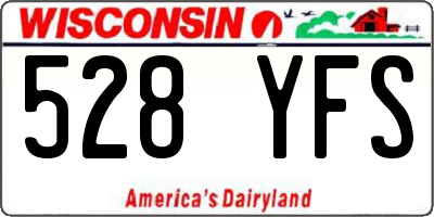 WI license plate 528YFS