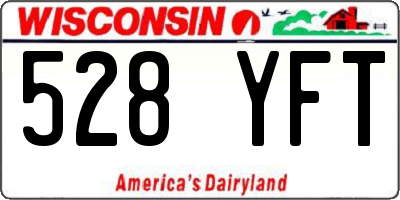 WI license plate 528YFT