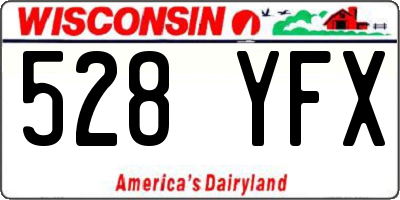 WI license plate 528YFX