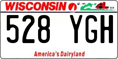 WI license plate 528YGH