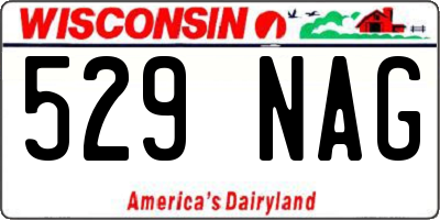 WI license plate 529NAG