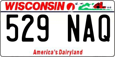 WI license plate 529NAQ