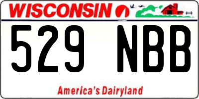 WI license plate 529NBB