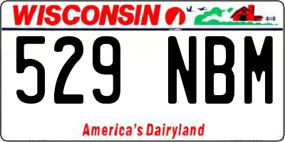 WI license plate 529NBM