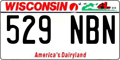 WI license plate 529NBN