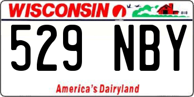 WI license plate 529NBY