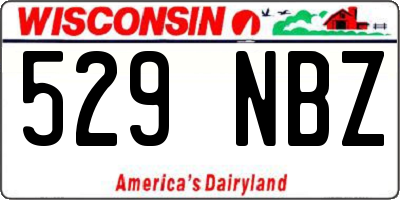 WI license plate 529NBZ