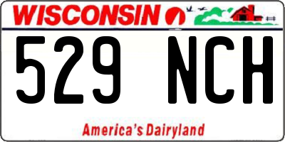 WI license plate 529NCH