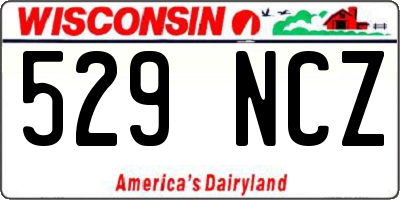 WI license plate 529NCZ