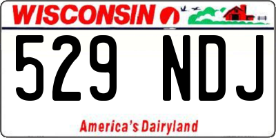 WI license plate 529NDJ
