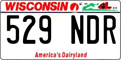WI license plate 529NDR