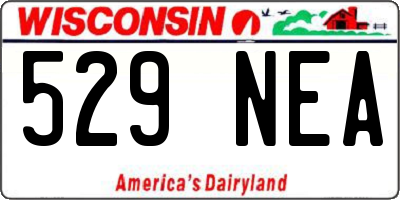 WI license plate 529NEA