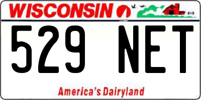 WI license plate 529NET