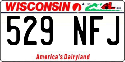 WI license plate 529NFJ