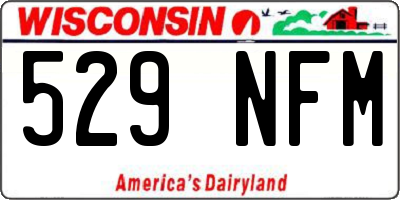 WI license plate 529NFM