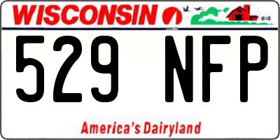 WI license plate 529NFP