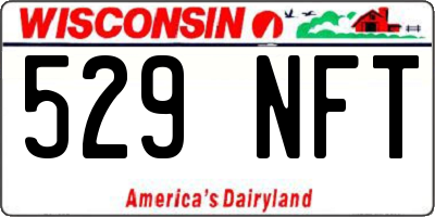 WI license plate 529NFT