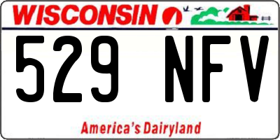 WI license plate 529NFV