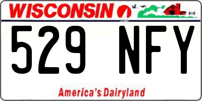 WI license plate 529NFY